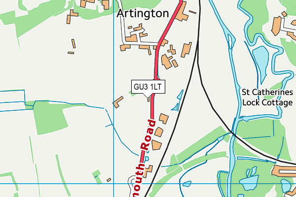 GU3 1LT map - OS VectorMap District (Ordnance Survey)