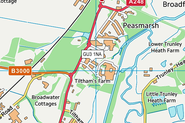 GU3 1NA map - OS VectorMap District (Ordnance Survey)