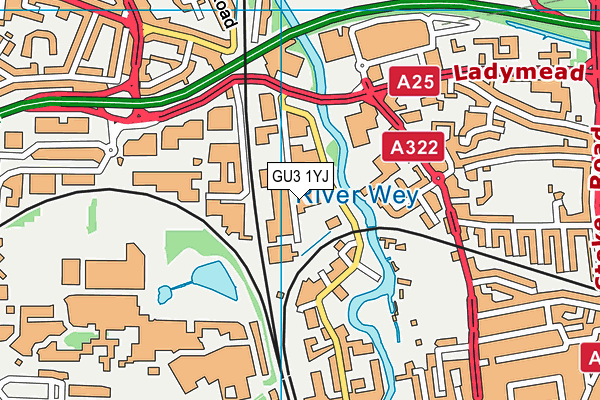 GU3 1YJ map - OS VectorMap District (Ordnance Survey)