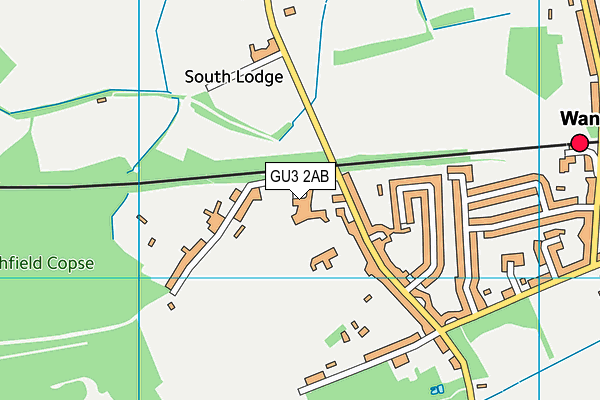 GU3 2AB map - OS VectorMap District (Ordnance Survey)