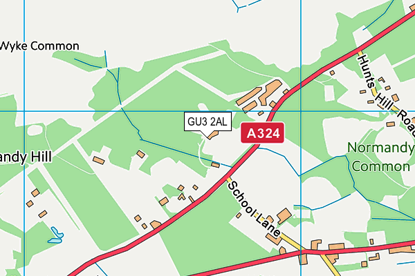 GU3 2AL map - OS VectorMap District (Ordnance Survey)