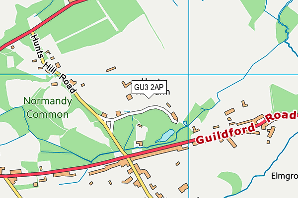 GU3 2AP map - OS VectorMap District (Ordnance Survey)