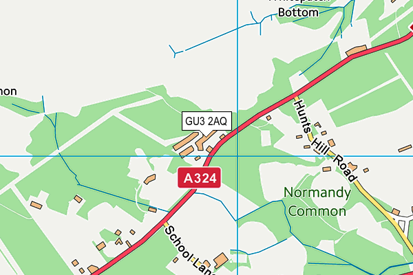 GU3 2AQ map - OS VectorMap District (Ordnance Survey)