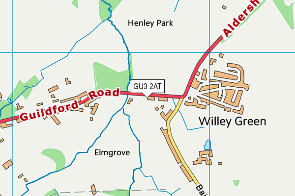 GU3 2AT map - OS VectorMap District (Ordnance Survey)