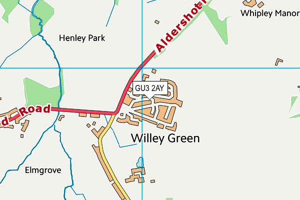 GU3 2AY map - OS VectorMap District (Ordnance Survey)