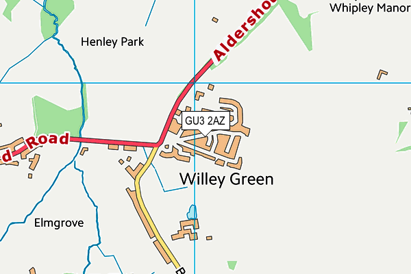 GU3 2AZ map - OS VectorMap District (Ordnance Survey)