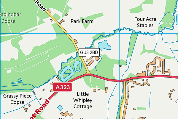 GU3 2BD map - OS VectorMap District (Ordnance Survey)