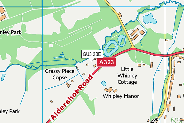 GU3 2BE map - OS VectorMap District (Ordnance Survey)