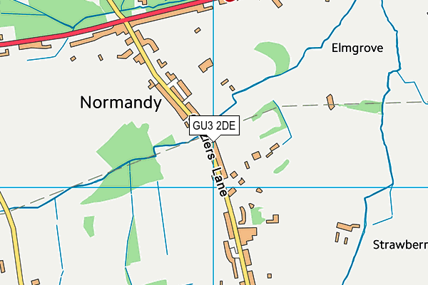 GU3 2DE map - OS VectorMap District (Ordnance Survey)