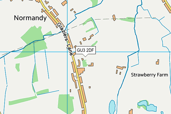 GU3 2DF map - OS VectorMap District (Ordnance Survey)