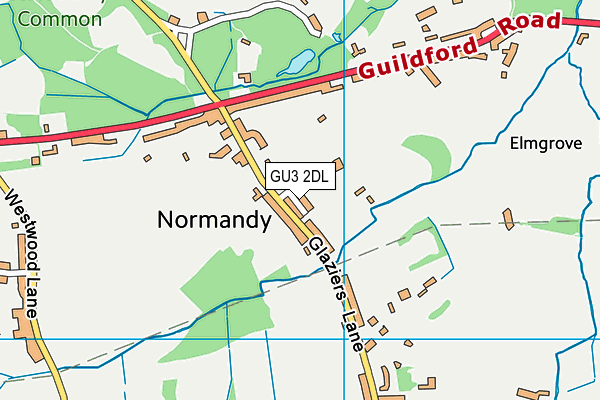 GU3 2DL map - OS VectorMap District (Ordnance Survey)