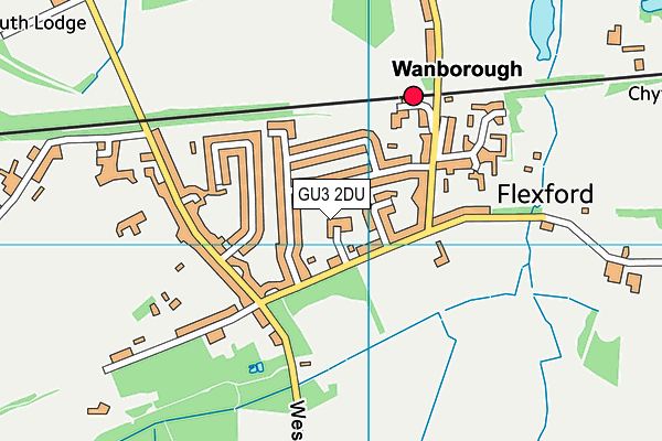 GU3 2DU map - OS VectorMap District (Ordnance Survey)