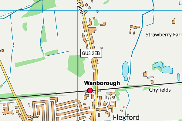 GU3 2EB map - OS VectorMap District (Ordnance Survey)