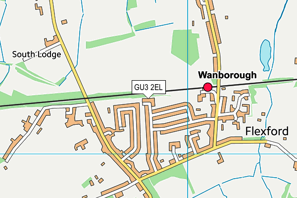 GU3 2EL map - OS VectorMap District (Ordnance Survey)