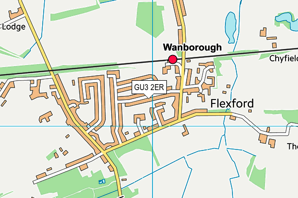 GU3 2ER map - OS VectorMap District (Ordnance Survey)