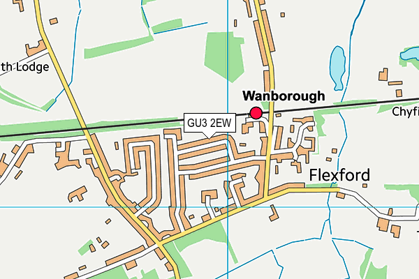 GU3 2EW map - OS VectorMap District (Ordnance Survey)