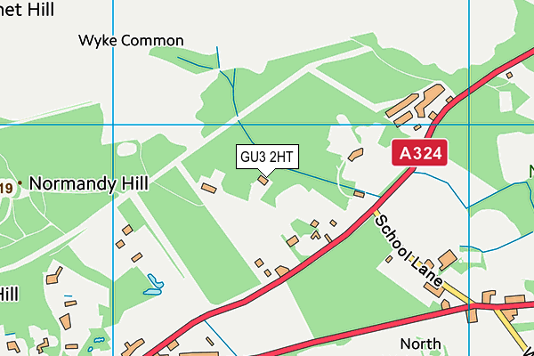 GU3 2HT map - OS VectorMap District (Ordnance Survey)