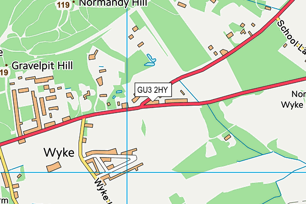 GU3 2HY map - OS VectorMap District (Ordnance Survey)