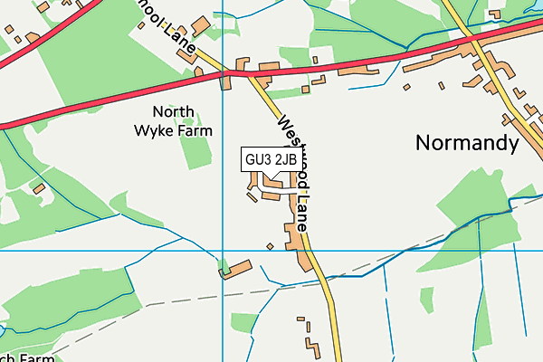 GU3 2JB map - OS VectorMap District (Ordnance Survey)