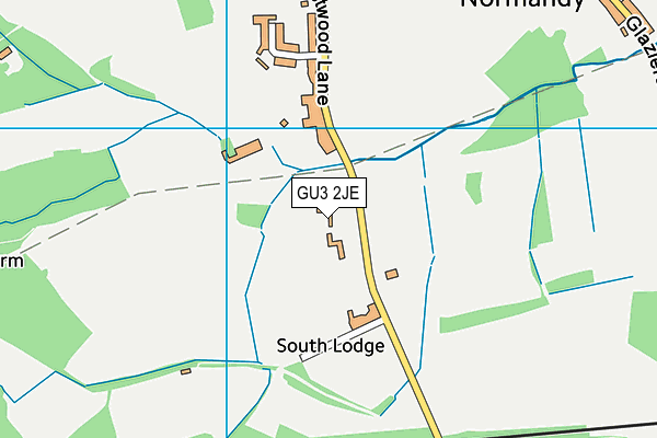 GU3 2JE map - OS VectorMap District (Ordnance Survey)