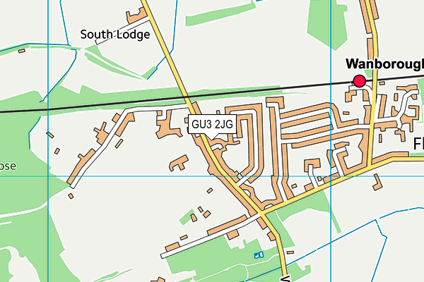 GU3 2JG map - OS VectorMap District (Ordnance Survey)