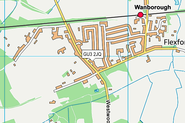 GU3 2JQ map - OS VectorMap District (Ordnance Survey)