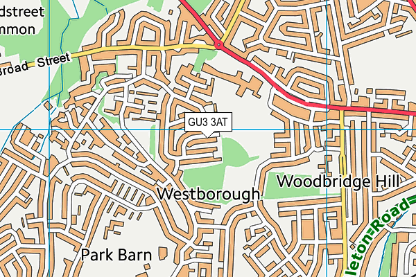 GU3 3AT map - OS VectorMap District (Ordnance Survey)