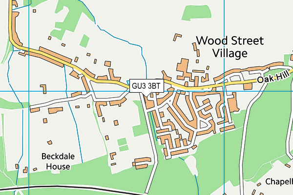 GU3 3BT map - OS VectorMap District (Ordnance Survey)