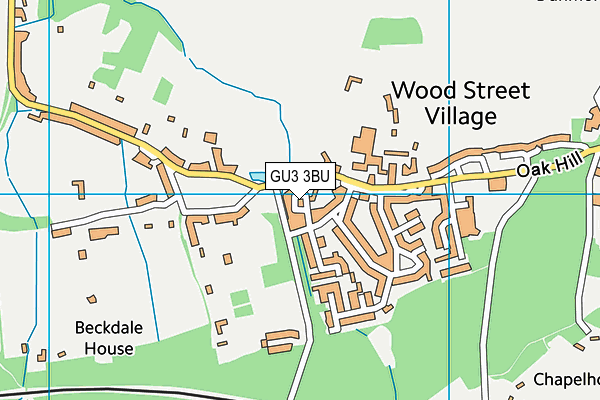 GU3 3BU map - OS VectorMap District (Ordnance Survey)