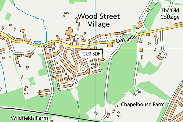 GU3 3DF map - OS VectorMap District (Ordnance Survey)