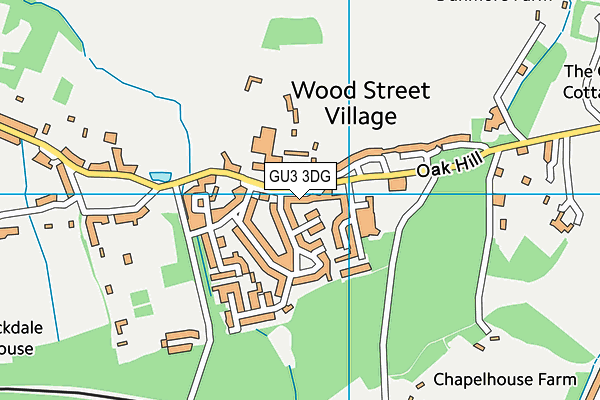 GU3 3DG map - OS VectorMap District (Ordnance Survey)