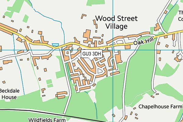 GU3 3DH map - OS VectorMap District (Ordnance Survey)