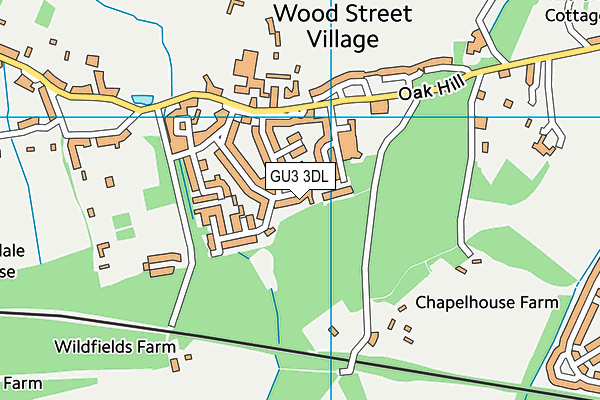 GU3 3DL map - OS VectorMap District (Ordnance Survey)