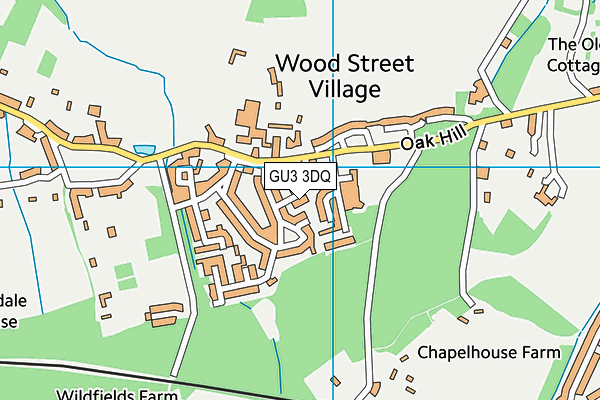 GU3 3DQ map - OS VectorMap District (Ordnance Survey)