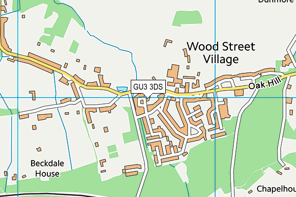 GU3 3DS map - OS VectorMap District (Ordnance Survey)