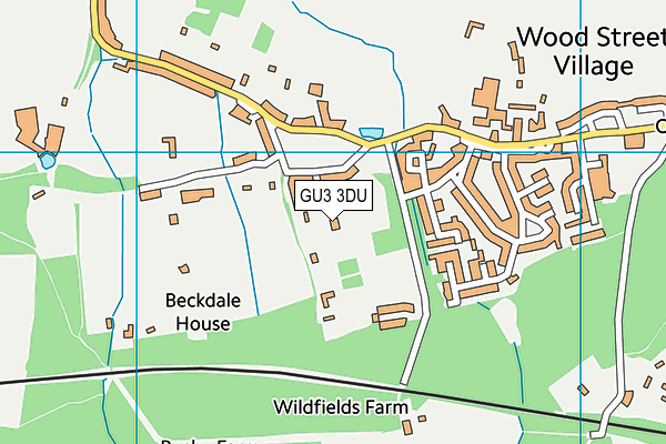 GU3 3DU map - OS VectorMap District (Ordnance Survey)