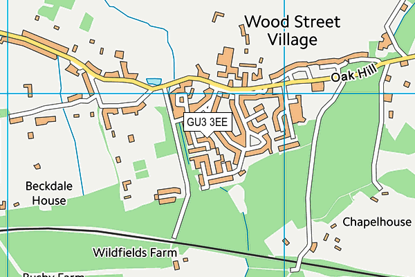 GU3 3EE map - OS VectorMap District (Ordnance Survey)