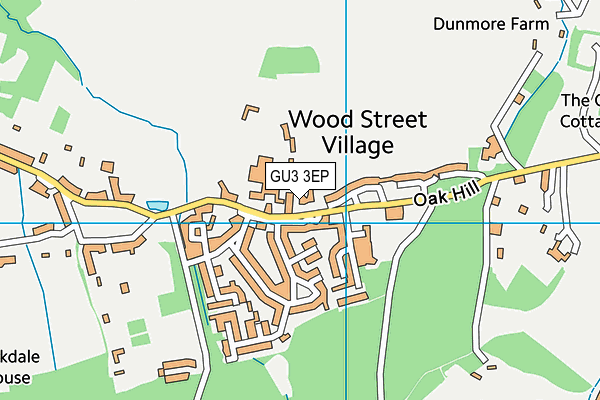 GU3 3EP map - OS VectorMap District (Ordnance Survey)