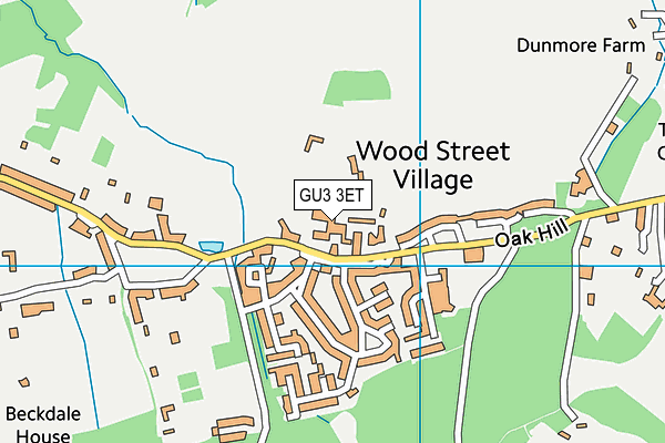 GU3 3ET map - OS VectorMap District (Ordnance Survey)