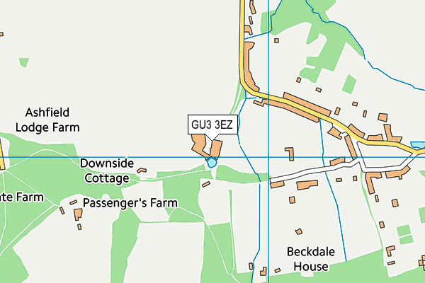 GU3 3EZ map - OS VectorMap District (Ordnance Survey)