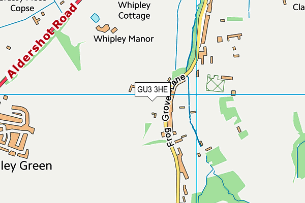 GU3 3HE map - OS VectorMap District (Ordnance Survey)