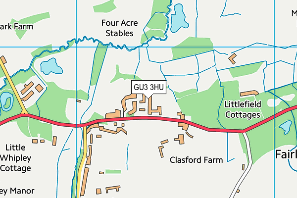 GU3 3HU map - OS VectorMap District (Ordnance Survey)