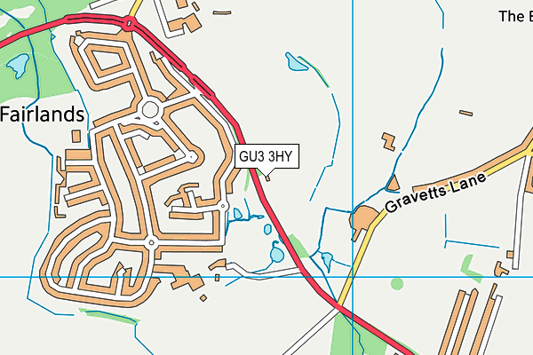 GU3 3HY map - OS VectorMap District (Ordnance Survey)