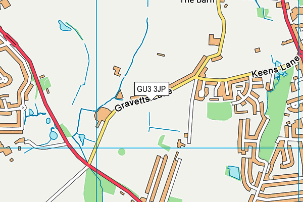 GU3 3JP map - OS VectorMap District (Ordnance Survey)