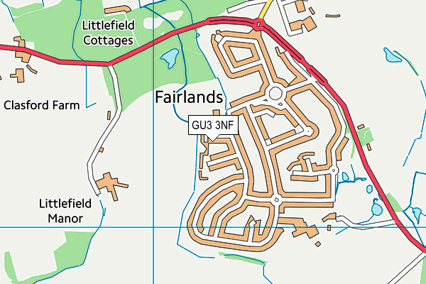 GU3 3NF map - OS VectorMap District (Ordnance Survey)