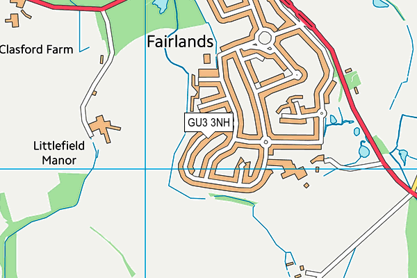GU3 3NH map - OS VectorMap District (Ordnance Survey)