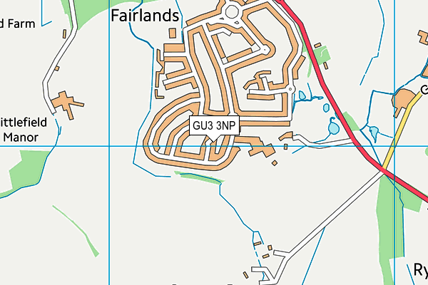 GU3 3NP map - OS VectorMap District (Ordnance Survey)