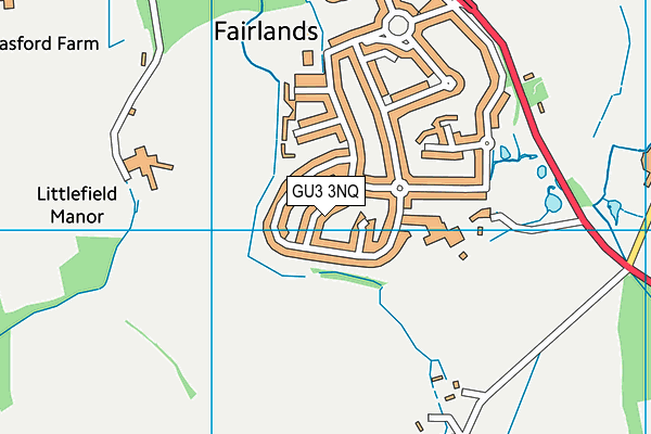 GU3 3NQ map - OS VectorMap District (Ordnance Survey)