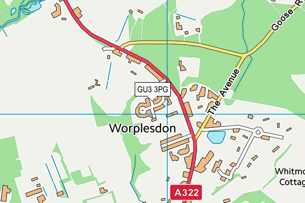 GU3 3PG map - OS VectorMap District (Ordnance Survey)