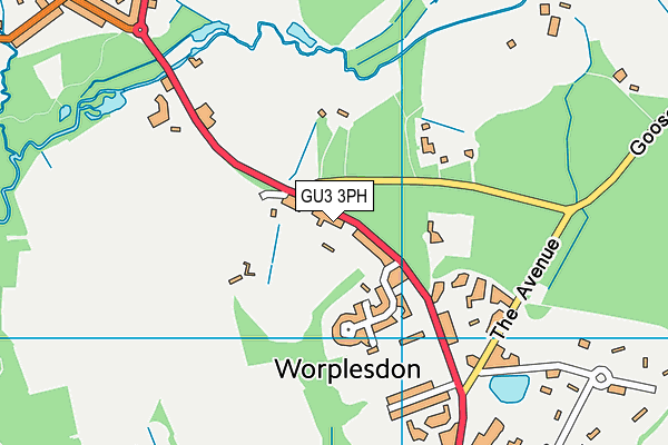 GU3 3PH map - OS VectorMap District (Ordnance Survey)